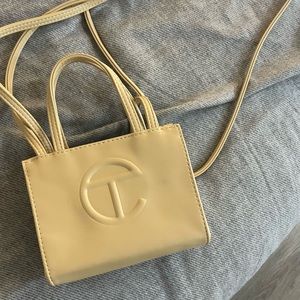 Telfar Small Cream Shopping Bag